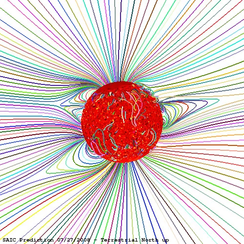 Traces of the magnetic field lines with photospheric field contours