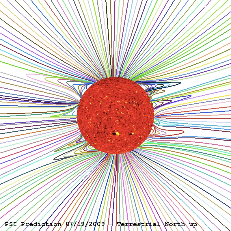 Traces of the magnetic field lines with photospheric field contours