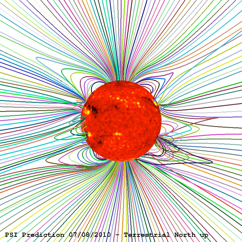 Traces of the magnetic field lines with photospheric field contours