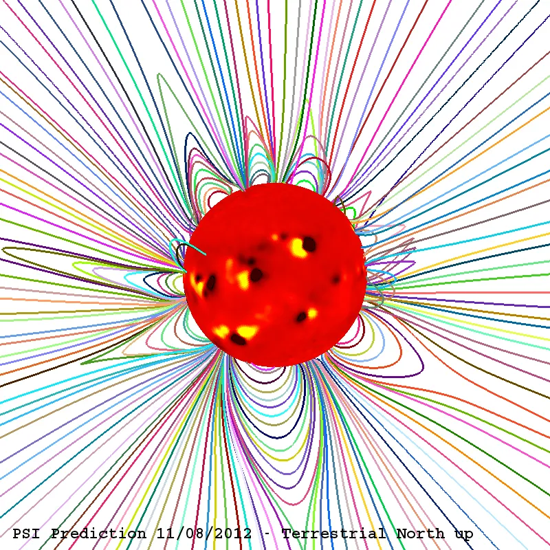 Traces of the magnetic field lines with photospheric field contours