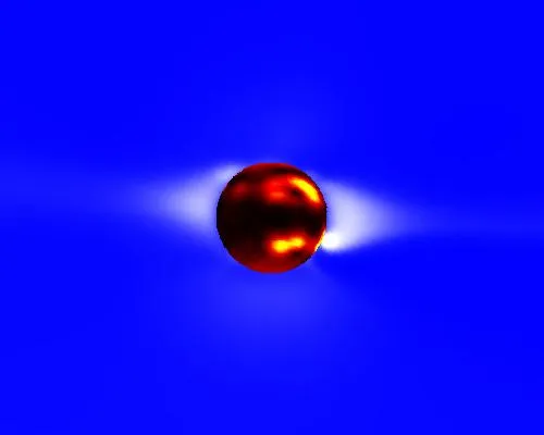 Predicted polarization brightness, solar north up