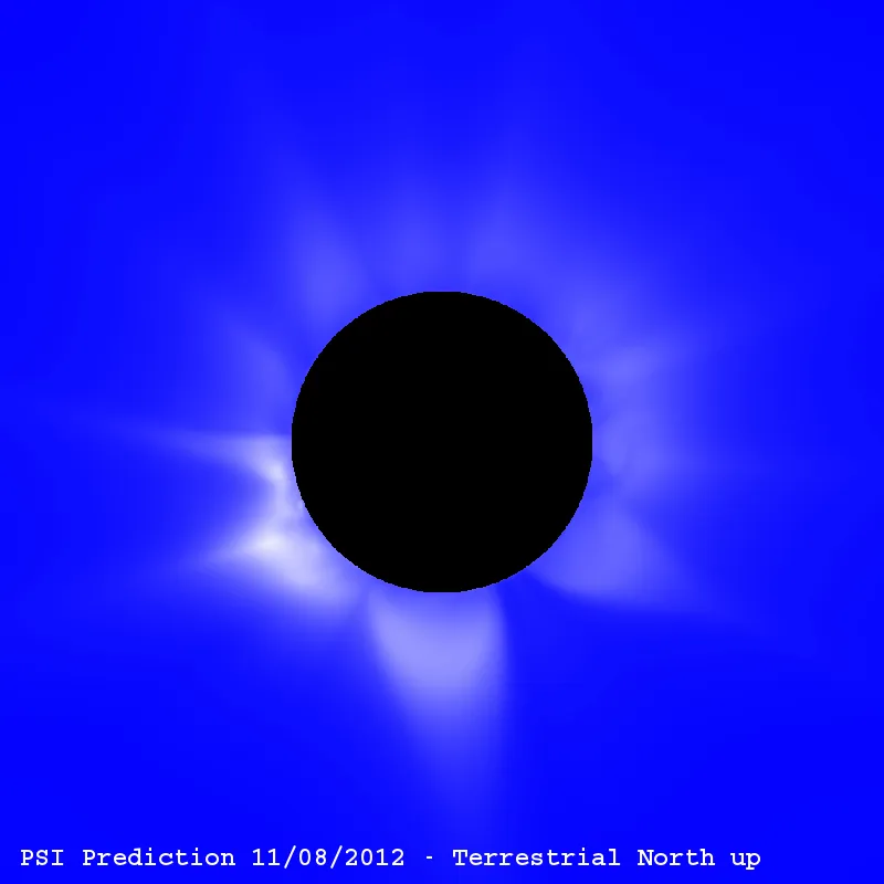 Predicted polarization brightness with photospheric field contours