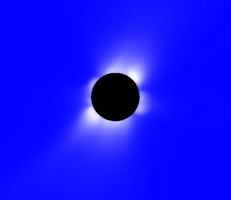 MHD model prediction of polarization brightness
