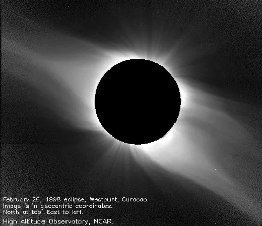 Eclipse image taken by a team from the High Altitude Observatory in Curacao